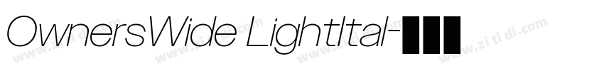 OwnersWide LightItal字体转换 OwnersWide LightItal字体转换